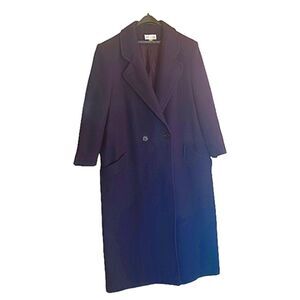 Vintage Women's Made in the USA Wool Blend Maxi Pea Coat Sz 18